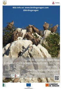 Hoya de Huesca acoge un nuevo taller de formación Birding Aragón La próxima formación tendrá lugar los días 15 y 16 de diciembre en Montmesa (Hoya de Huesca) y está dirigida a profesionales del sector turístico.