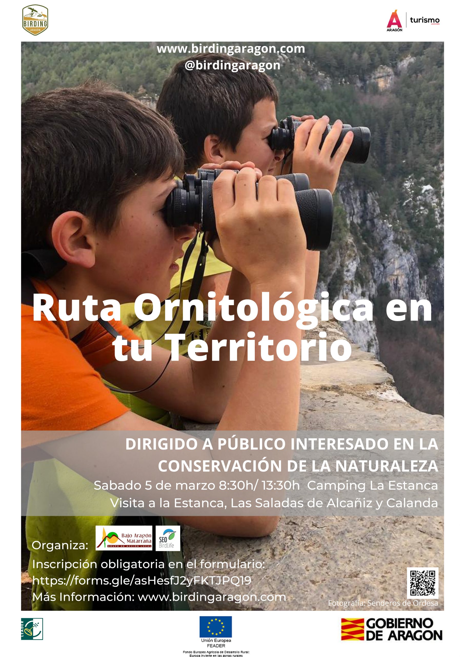 Ruta ornitológica en Bajo Aragón-Matarraña